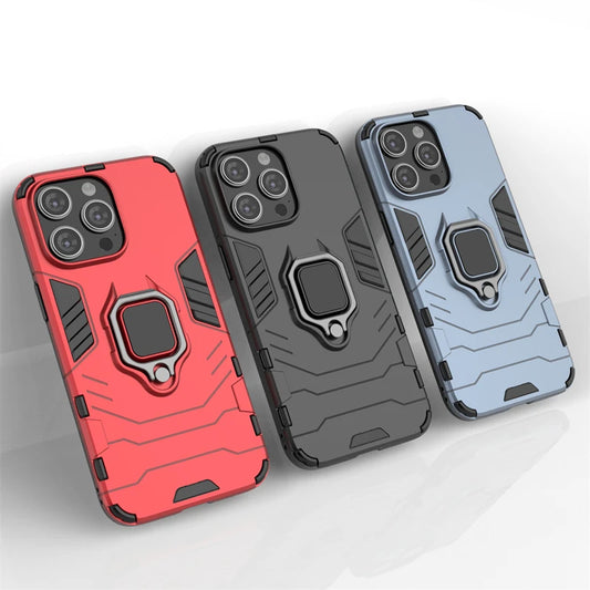 For  15 Pro Max Case Armor Protect for  15 Pro Max Case Silicone Rubber Shockproof Phone Stand for  15 Cover