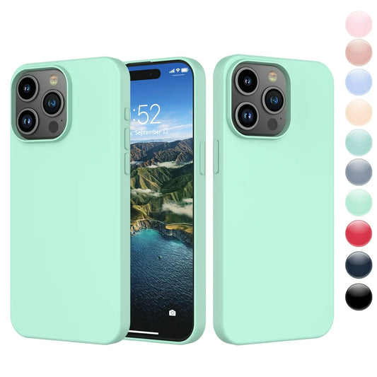 Iphone 15 Pro 5G 6.1" Case,  Apple Iphone 15 Pro Basic Case [Frosted] Shockproof Case Liquid Silicone Gel Rubber Soft TPU Anti-Slip Bumper Thin Matte Slim Phone Case Covers ,Green
