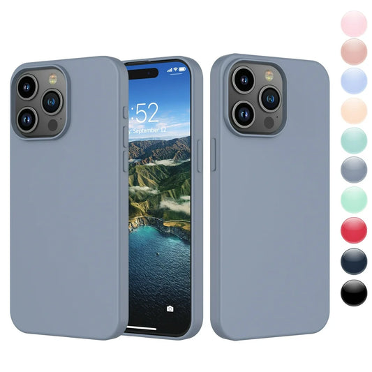 Iphone 15 5G Case,  Apple Iphone 15 Basic Case [Frosted] Shockproof Case Liquid Silicone Gel Rubber Soft TPU Anti-Slip Bumper Thin Matte Slim Phone Case Covers for Iphone 15 6.1",Gray