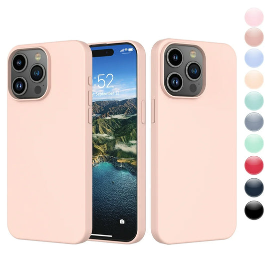 Iphone 15 plus 5G 6.7" Case,  Apple Iphone 15 plus Basic Case [Frosted] Shockproof Case Liquid Silicone Gel Rubber Soft TPU Anti-Slip Bumper Thin Matte Slim Phone Case Covers,Pink